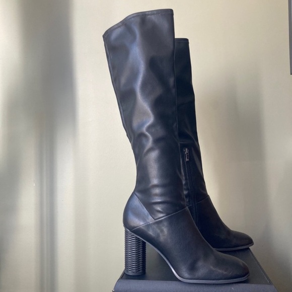 LIKE NEW | Franco Sarto Black Heeled Boots - Picture 9 of 16